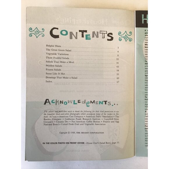 Vintage Good Housekeeping Book of Salads Softcover Cookbook - Picture 4 of 11